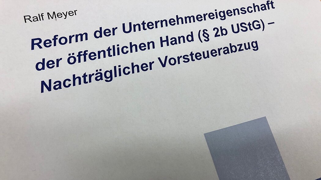 Positionspapier des ifV zum nachträglichen Vorsteuerabzug in Folge des §2b UStG