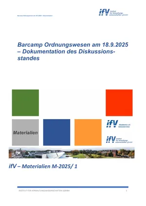 Titelseite: Barcamp Ordnungswesen am 18.9.2025 – Dokumentation des Diskussionsstandes