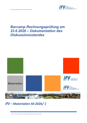 Titelseite: Barcamp Rechnungsprüfung am 23.6.2026 – Dokumentation des Diskussionsstandes