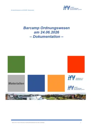 Titelseite: Barcamp Ordnungswesen am 24.6.2026 – Dokumentation des Diskussionsstandes