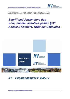 Titelseite: Begriff und Anwendung des Komponentenansatzes gemäß § 36 Absatz 2 KomHVO NRW bei Gebäuden