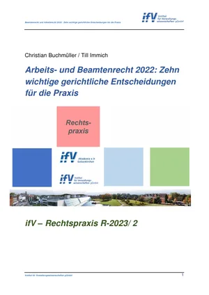 Titelseite: Arbeits- und Beamtenrecht 2022: Zehn wichtige gerichtliche Entscheidungen für die Praxis