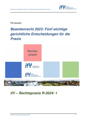 Titelseite: Beamtenrecht 2023: Fünf wichtige gerichtliche Entscheidungen für die Praxis