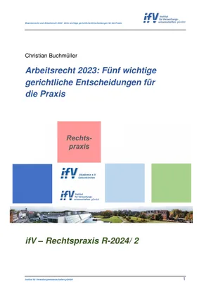 Titelseite: Arbeitsrecht 2023: Fünf wichtige gerichtliche Entscheidungen für die Praxis