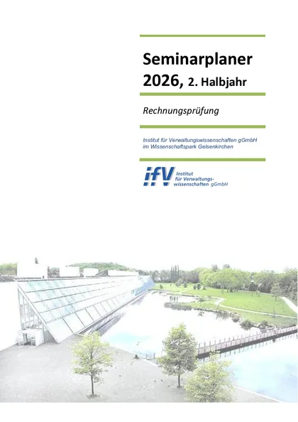 Titelseite des Seminarplaners Rechnungsprüfung, 2026, 2. Halbjahr
