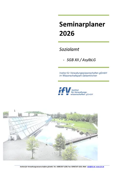 Titelseite des Seminarplaners Sozialamt, Jahresplaner 2026